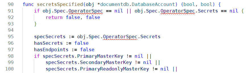 Operator spec missing